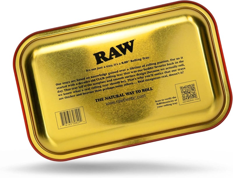 Raw Red Small Rolling Tray 11" x 7" - Limited Edition Red Finish - Elegant, Sleek and Smooth Rounded Edges with Black Mini Tray Keychain by ES Distributions - Image 4